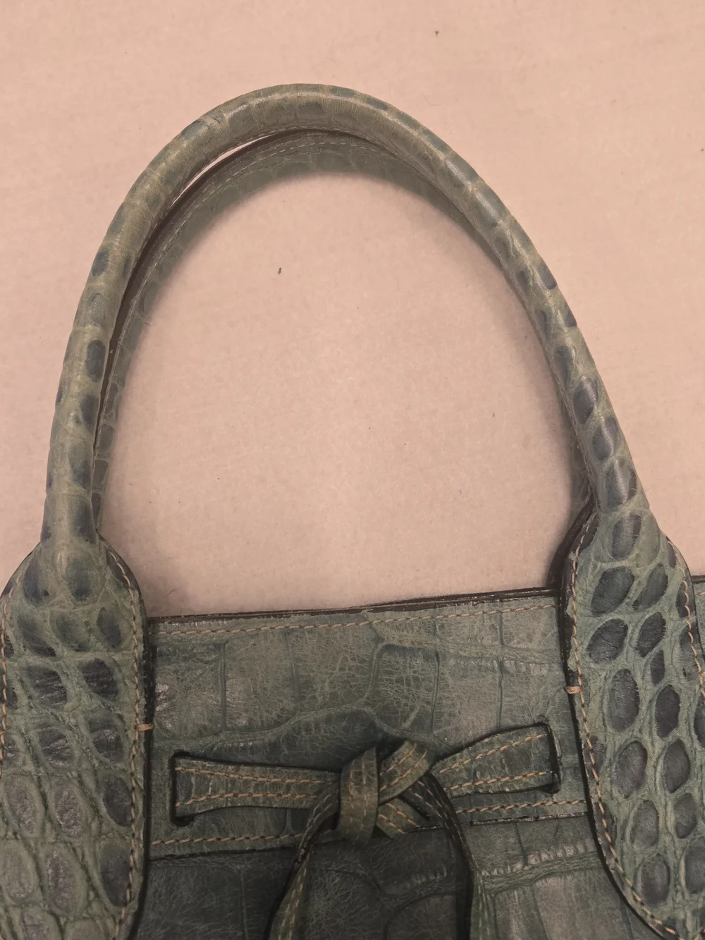 Dooney Bourke Croc-Embossed Tote Bag with Top Handles - Picture 14 of 15